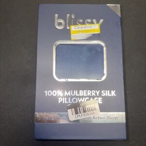 Blissy Standard 100% Mulberry Silk Pillowcase Navy Blue 20689